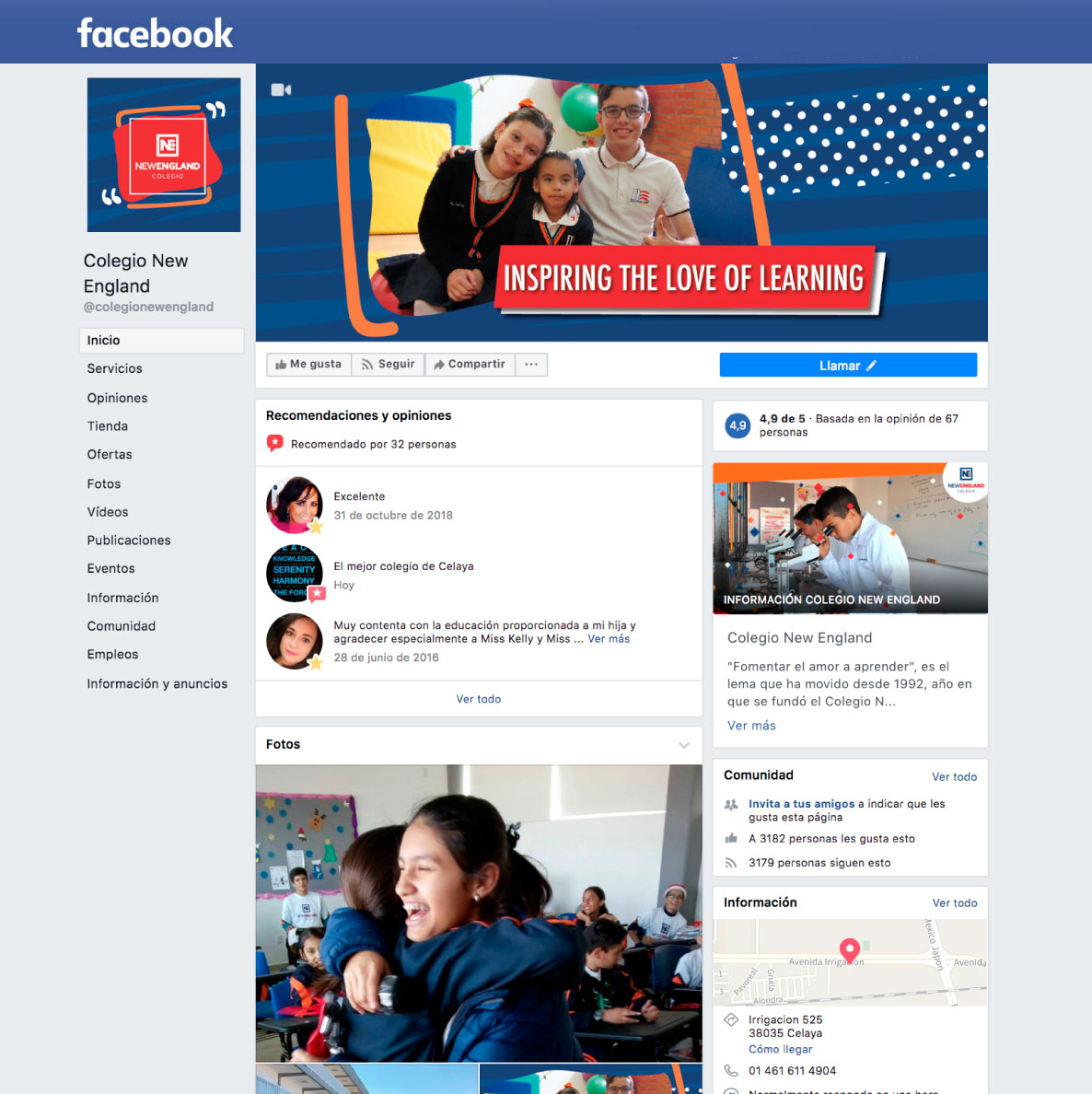 Colegio New England Website